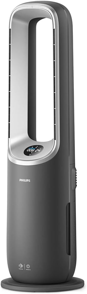 Philips Air Performer 3-en-1 : Purificateur, Chauffage & Ventilateur Rafra?chisseur – Nettoie 70m2, élimine 99,97% des Allergènes et Polluants. Filtre HEPA, Capteurs Intelligents, App (AMF870/15)