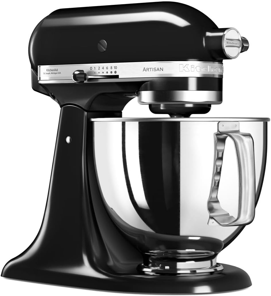 KitchenAid Robot Patissier I Artisan I Robot cuisine multifonctions à tête inclinable I Avec 4 accessoires I Bol de 4,8L | Crème
