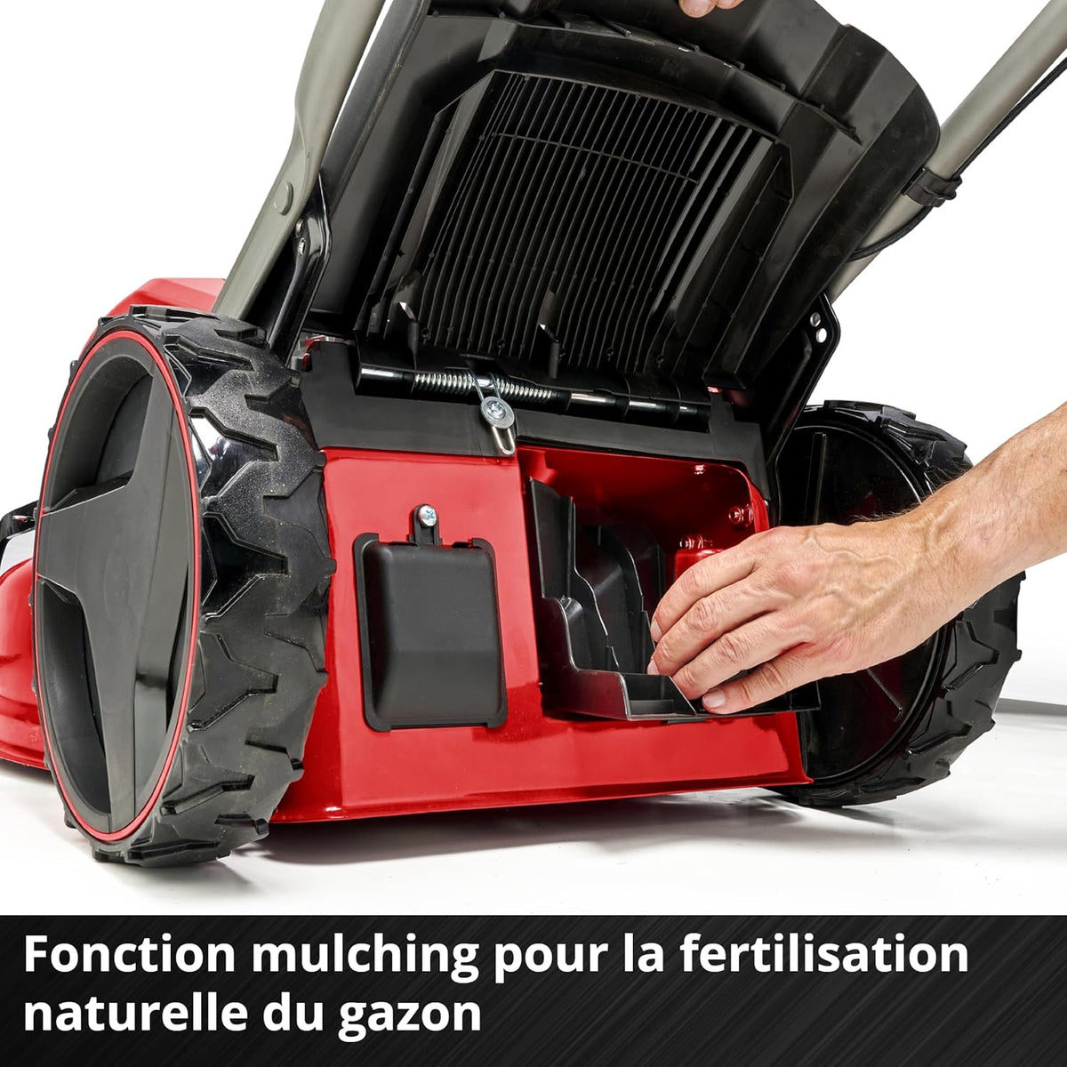 Einhell Professional Tondeuse à gazon sans fil GP-CM 36/47 S HW Li Power X-Change (36V, 47 cm largeur de coupe, autotractée, moteur sans charbon) Livré avec 4 Batteries 4,0Ah et 2 Chargeurs Doubles