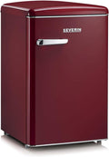 SEVERIN Réfrigérateur Congélateur, Pose libre, Longueur 55 cm, 108L, Classe D, 110 kWh/an, 37 dB, Look rétro, Crème, RKS 8833