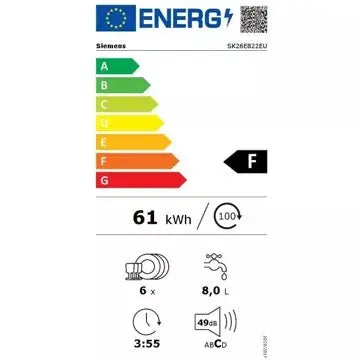Mini lave vaisselleSIEMENSSK26E822EU  IQ300