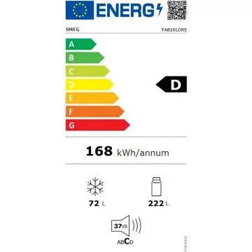 Réfrigérateur 2 portesSMEGFAB30LOR5
