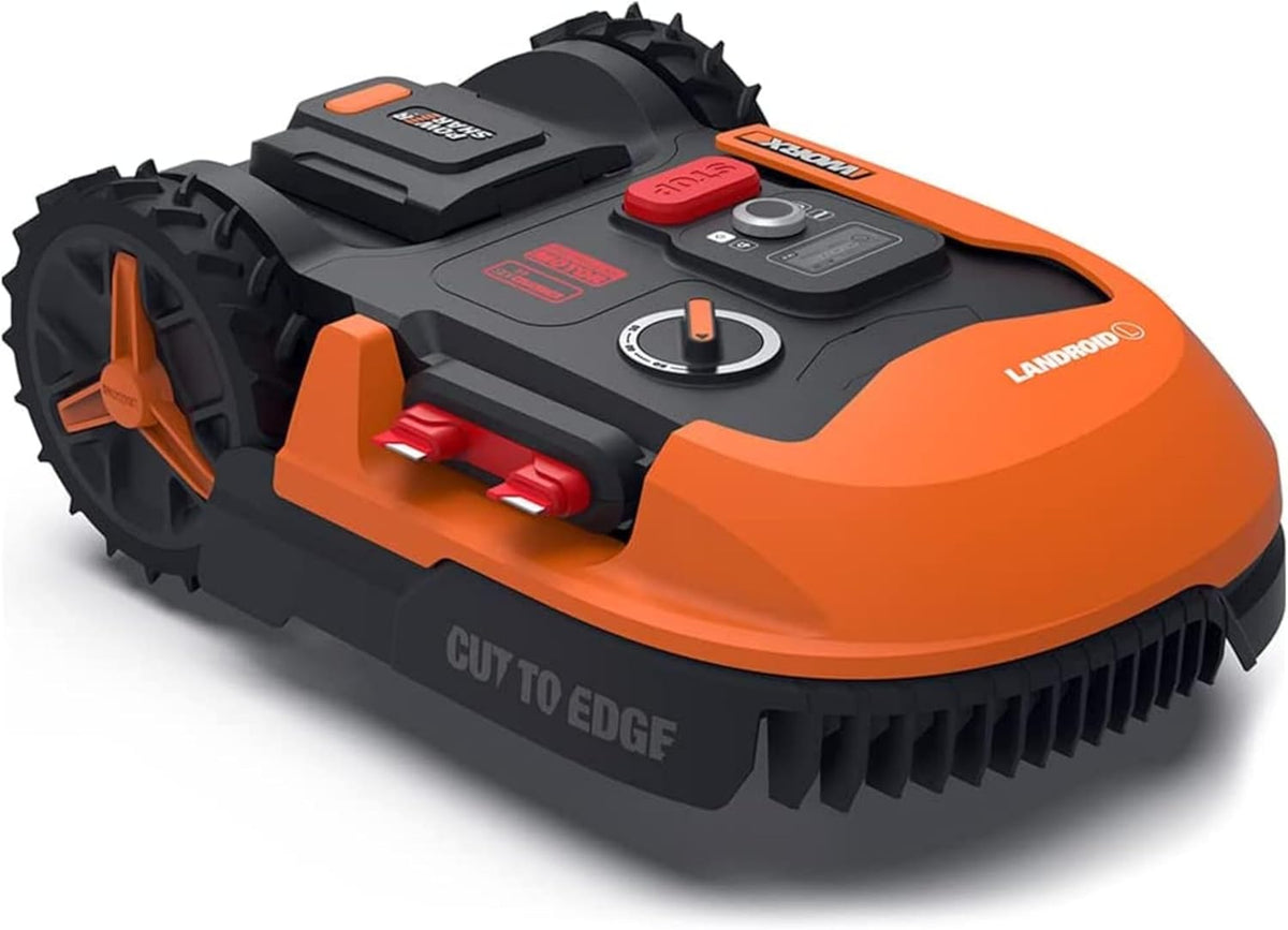 WORX LANDROID Vision WR206E.1, Robot Tondeuse sans Fil périphérique 600 m2 Surf.Max 700 m2, Installation en 30 Min, Caméra 4K + IA Adaptative, évite Tous Les Obstacles, Coupe des Bordures, Multizone
