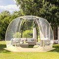 Tente Bulle à Ouverture Instantanée pour 6 à 10 Personnes Tente D?me d'Extérieur 328 x 328 cm Résistante Aux Intempéries Transparent