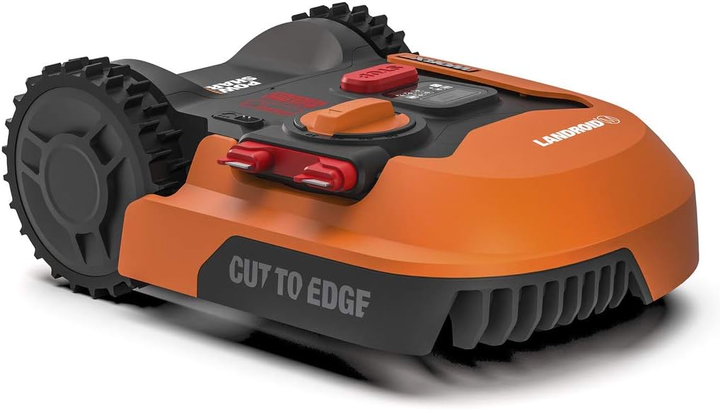 WORX LANDROID Vision WR206E.1, Robot Tondeuse sans Fil périphérique 600 m2 Surf.Max 700 m2, Installation en 30 Min, Caméra 4K + IA Adaptative, évite Tous Les Obstacles, Coupe des Bordures, Multizone