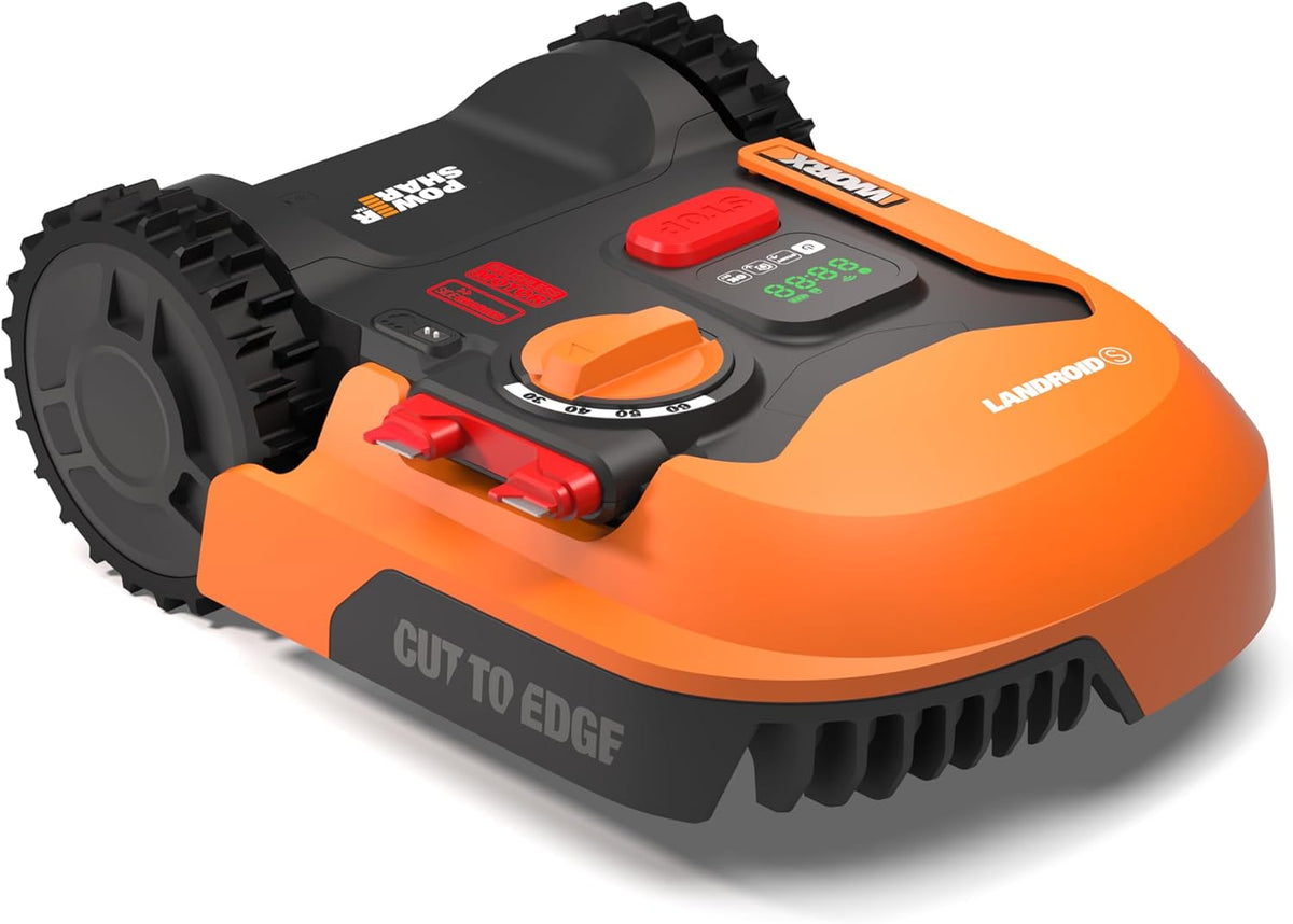 WORX LANDROID Vision WR206E.1, Robot Tondeuse sans Fil périphérique 600 m2 Surf.Max 700 m2, Installation en 30 Min, Caméra 4K + IA Adaptative, évite Tous Les Obstacles, Coupe des Bordures, Multizone