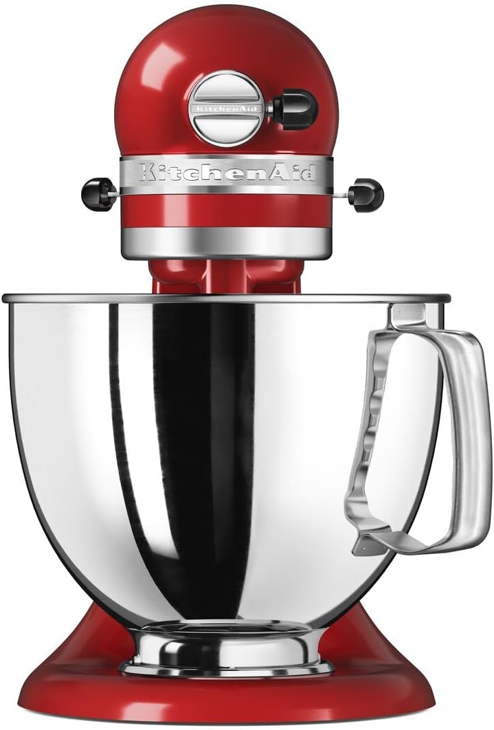 KitchenAid Robot Patissier I Artisan I Robot cuisine multifonctions à tête inclinable I Avec 4 accessoires I Bol de 4,8L | Crème