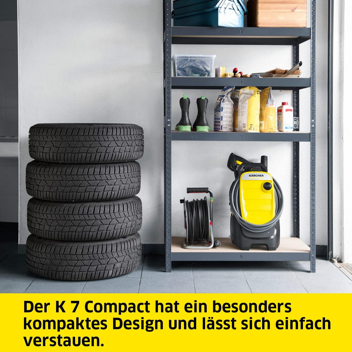 Nettoyeur haute pression Karcher K 7 Premium Smart Control Flex Home - 180 bars - 600 L/h - connecté - tambour enrouleur - brosse terrasse