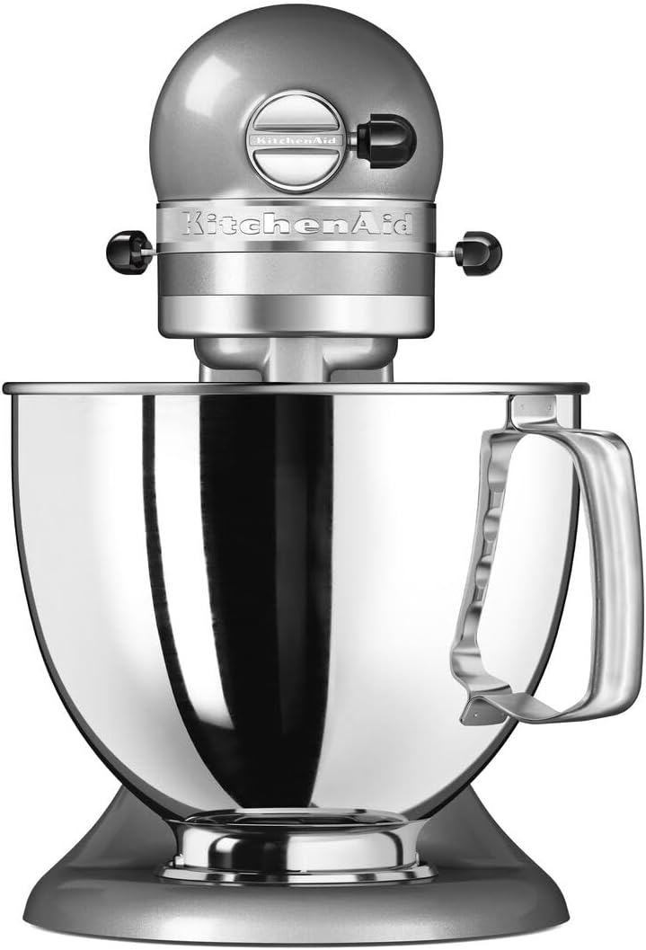 KitchenAid Robot Patissier I Artisan I Robot cuisine multifonctions à tête inclinable I Avec 4 accessoires I Bol de 4,8L | Crème