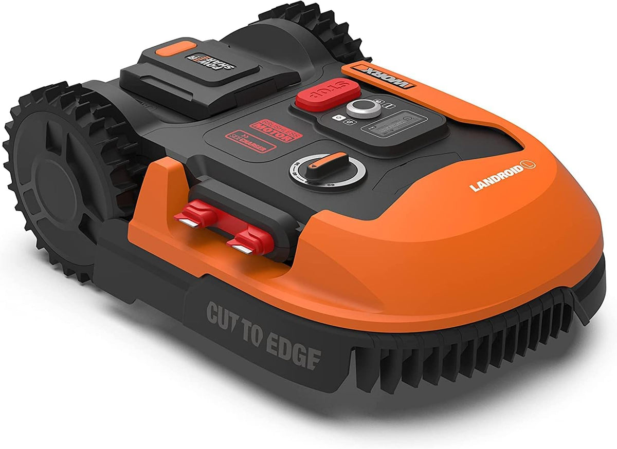 WORX LANDROID Vision WR206E.1, Robot Tondeuse sans Fil périphérique 600 m2 Surf.Max 700 m2, Installation en 30 Min, Caméra 4K + IA Adaptative, évite Tous Les Obstacles, Coupe des Bordures, Multizone