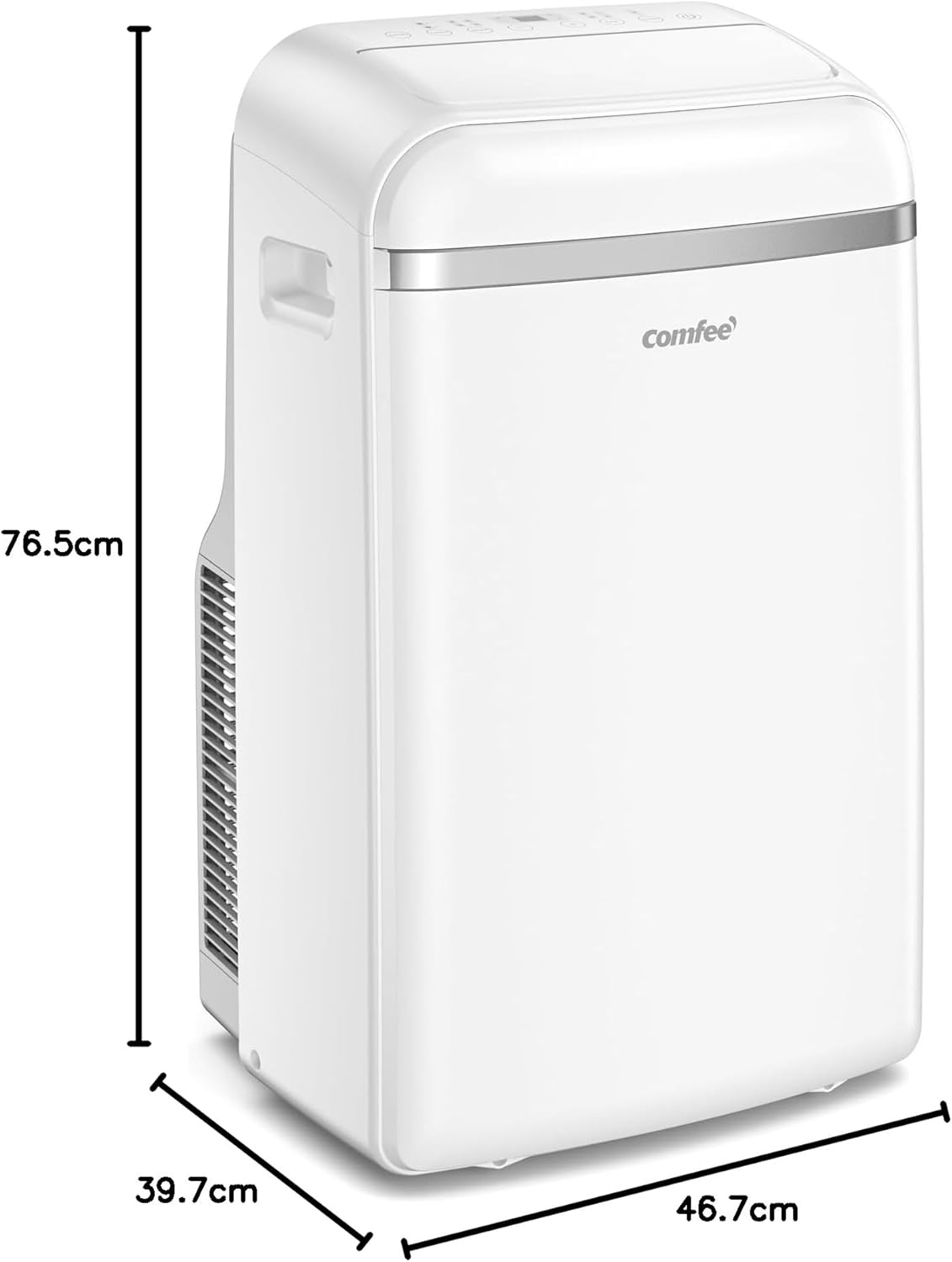 COMFEE' Climatiseur Mobile 9000 BTU/h 2,6kW, 3-EN-1 Refroidisseur Déshumidificateur Ventilateur, Fonction Follow me, Minuterie, Mode nuit, Pour salon et maison de 33©O/88m3, MPPH-09CRN7, R290