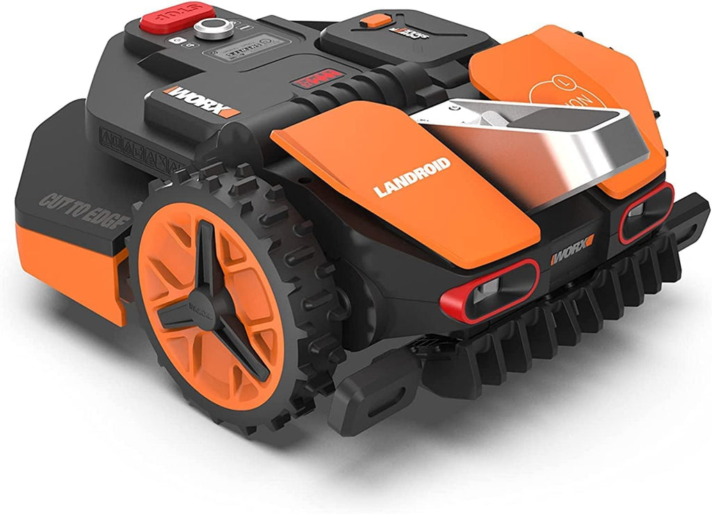 WORX LANDROID Vision WR206E.1, Robot Tondeuse sans Fil périphérique 600 m2 Surf.Max 700 m2, Installation en 30 Min, Caméra 4K + IA Adaptative, évite Tous Les Obstacles, Coupe des Bordures, Multizone