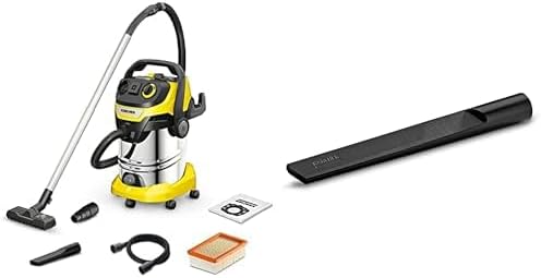 K?rcher Aspirateur Eau et Poussières WD 6 P S V-30/6/22/T, Prise de Courant, Filtre Plissé Plat, Fonction de Nettoyage, 1300 W, Cuve : 30 l et Bouchon de Vidange, Tube d'Aspiration : 2,2 m