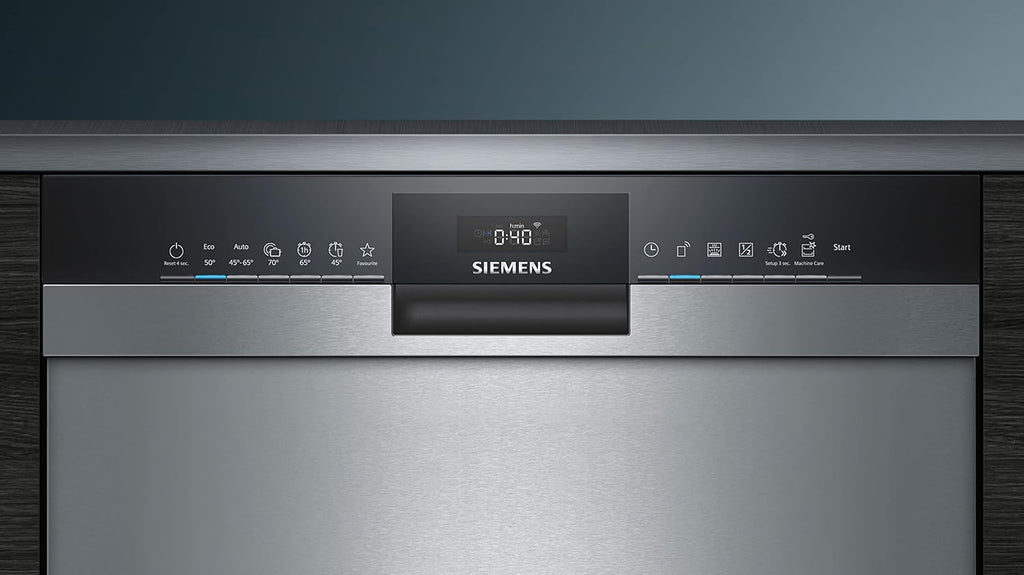 Siemens SN43ES14VE, iQ300 Lave-vaisselle intelligent, lave-vaisselle sous meuble avec tiroir à couverts, 60 cm, ouverture automatique de la porte grace à AutoOpen dry, particulièrement silencieux avec