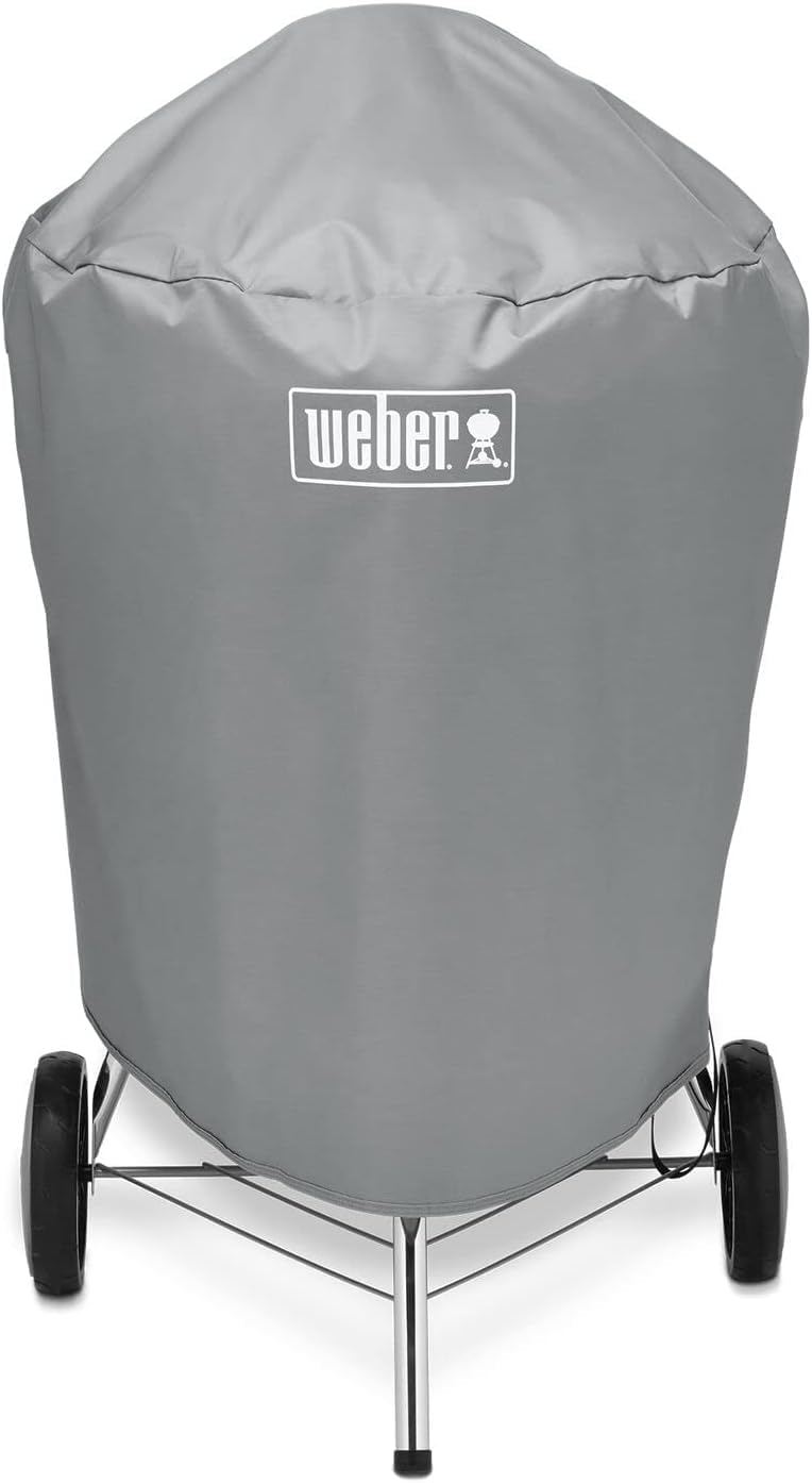 Weber Classic Kettle barbecue au charbon de bois, surface de cuisson ? 57cm, barbecue avec couvercle et cuve en acier emaillé, thermomètre intégré au couvercle, trépied et roues - Noir (1341504)