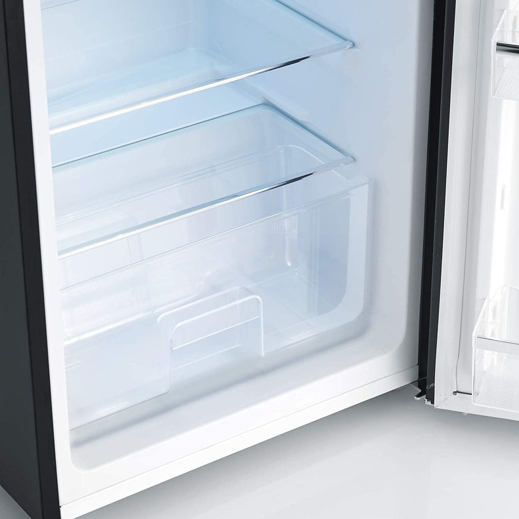 SEVERIN Réfrigérateur Congélateur, Pose libre, Longueur 55 cm, 108L, Classe D, 110 kWh/an, 37 dB, Look rétro, Crème, RKS 8833