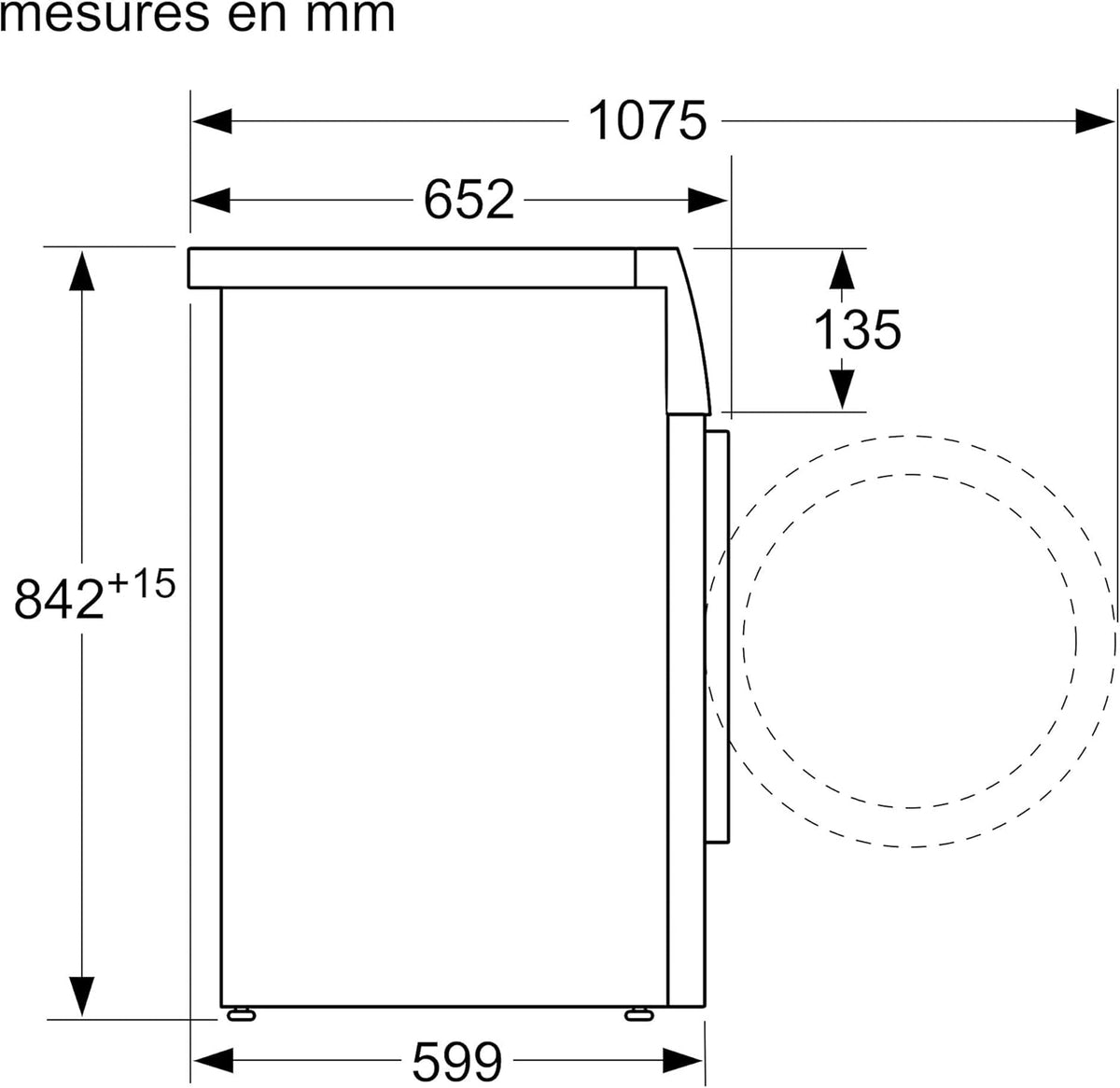 Bosch WTN85V07FF Sèche linge à condensation Série 4 - Silencieux - Pose Libre - 7kg - 112 L - Blanc